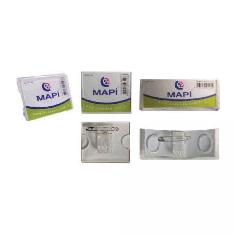 Mapi K13 Şeffaf İsimlik 74x28mm Oval Dikdörtgen 25 Adet