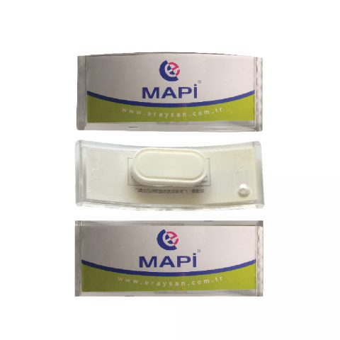 Mapi Şeffaf İsimlik Dikdörtgen Mıknatıslı 70x35mm