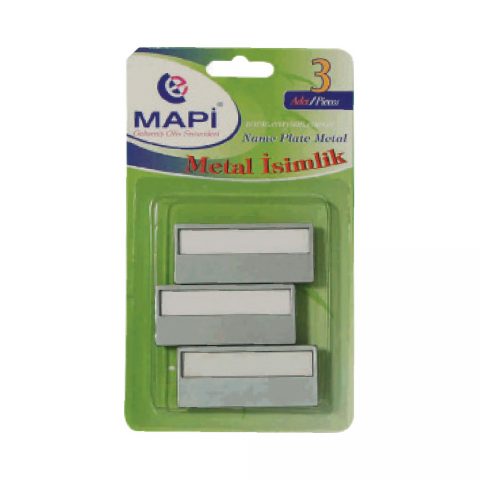 Mapi İğneli İsimlik Gümüş Blister