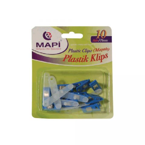 Mapi Plastik Maşalı Klips 10 Adet Blisterli