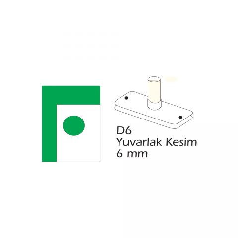 Mapi Yedek Köşe Kesme Bıçağı D6 Yuvarlak