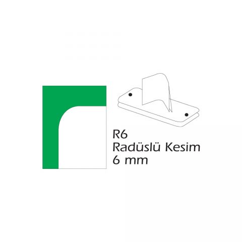 Mapi R6-6mm Radüslü Kesen Bıçak