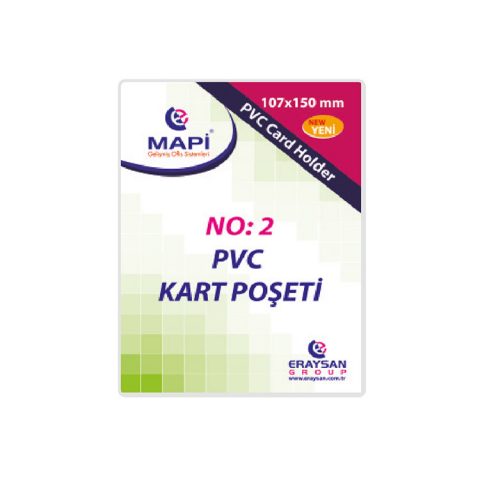 Mapi Pvc Kart Poseti No:2 107x150mm Dikey 100 Adet