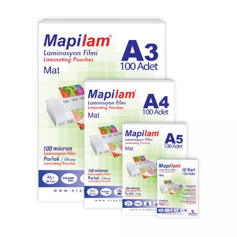 Mapilam 100Mic. B.Kimlik (85x115mm)  Mat Laminasyon Filmi 