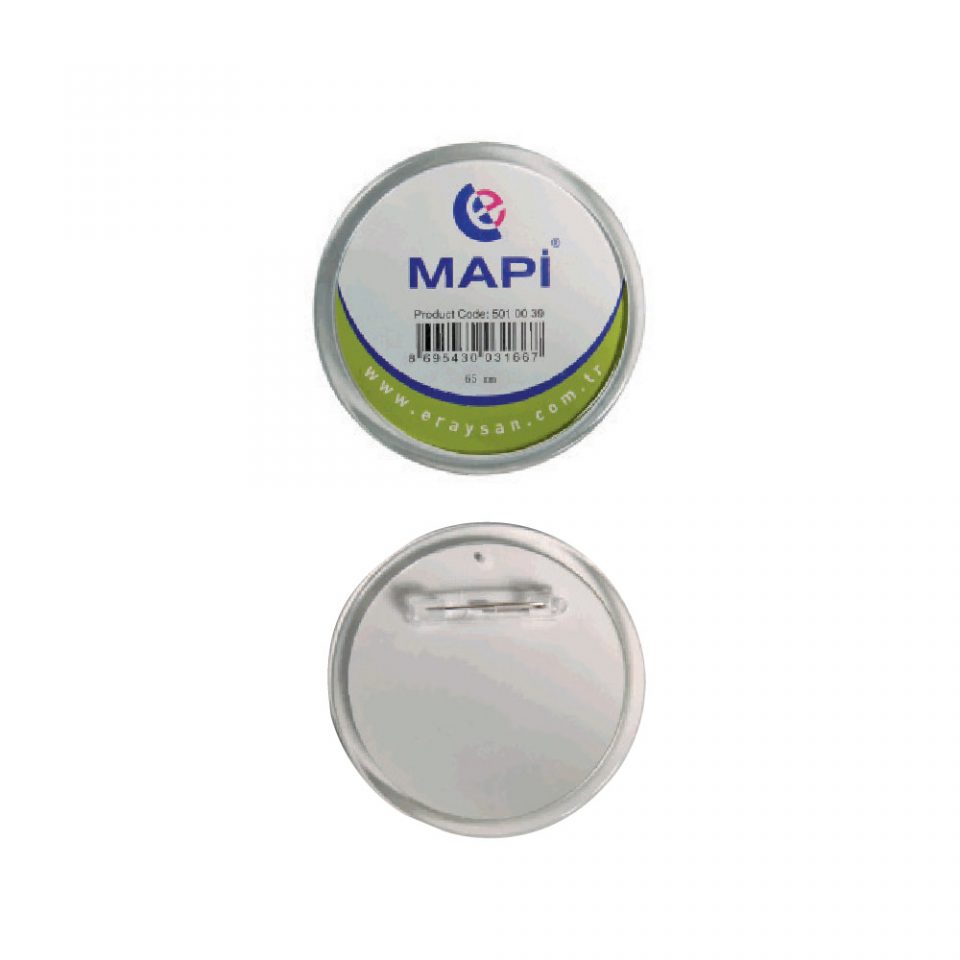 Mapi Şeffaf İsimlik 24mm Yuvarlak 25 Adet