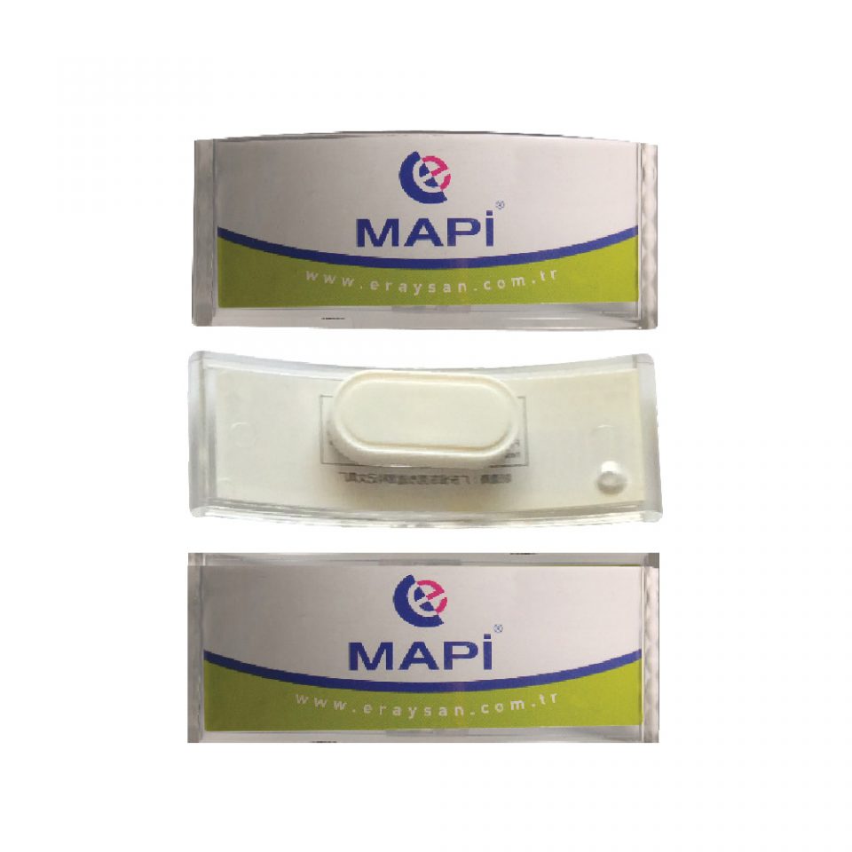 Mapi Şeffaf İsimlik Dikdörtgen Mıknatıslı 70x35mm