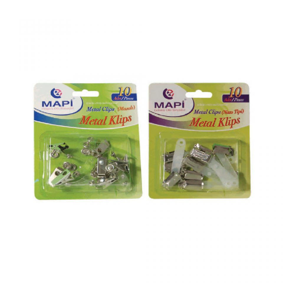 Mapi Nato Tipi  Metal Klips 10 Adet Blister