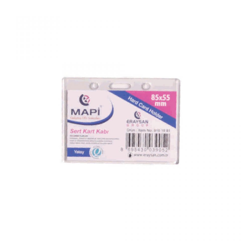 Mapi Akrilik Kart Kabı Yatay Şeffaf 25 Ad.