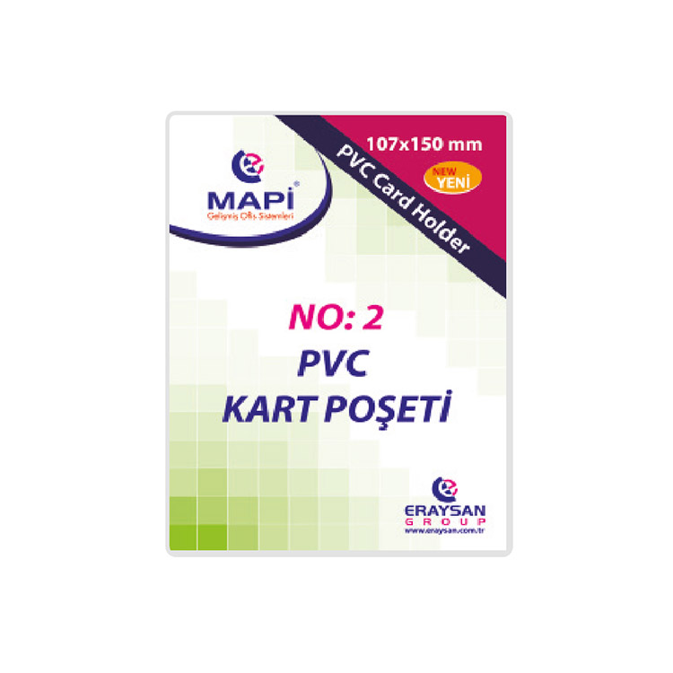 Mapi Pvc Kart Poseti No:2 107x150mm Dikey 100 Adet