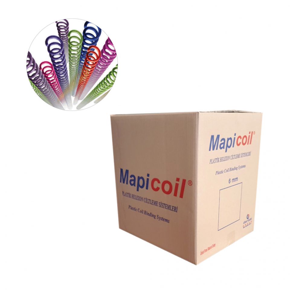 Mapicoil 4:1 Plastik Helezon Spiral Özel Kolide Dökme 12 mm
